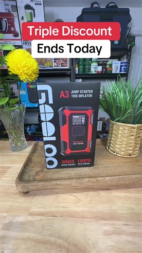 Gooloo A3 portable car, jump starter and tire inflator #jumpstarter #gooloo #tireinflator #tiktokmademebuyit