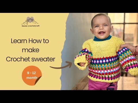 part -1/ 9-12 months baby sweater/crochet baby sweater 9 to 1 year baby girl & Boy crochet sweater