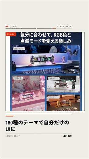 デスクが2077年になる。5画面ガジェット時計 Divoom Times Gate