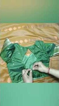 simple pattern blouse design images/ boat neck with back open