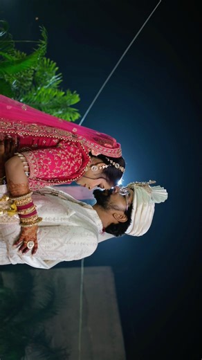 Two soul. One wish. Infinity love❤️ #couple #bride #groom #wedding #cinematic #bollywoodsongs