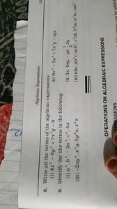 Algebraic ExpressionsWrite all the terms of the algebraic expr... | Filo