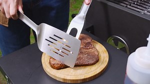 Expert Grill Stainless Steel Soft Grip BBQ Grill Tool Set, 10 Pieces