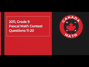 2011, Grade 9, Pascal Math Contest | Questions 11-20