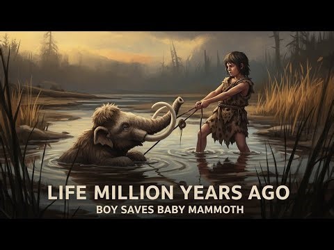 Life Million Years Ago: Boy Saves Baby Mammoth from Quicksand