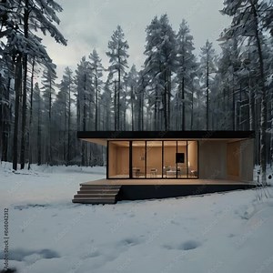 Small clinic design as a ring with a glass roof in the middle. Style minimalistic, clean and modern