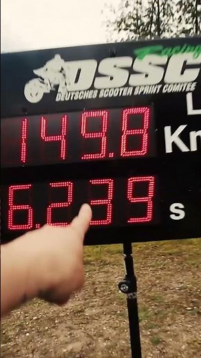 150m in 6,2 seconds! #scootertuning #roller #race