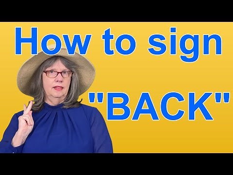How To Sign BACK — ASL Word Of The Day — Word 125