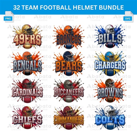 3D Football Helmet Clipart PNG Bundle, 32 Team Helmet Mascot Designs, Football Mom Graphic, T-shirt Mug Sublimation, Game Day Football PNG - Etsy