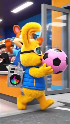 Cute Bunny Buys a Ball and Plays Football Like a Pro!