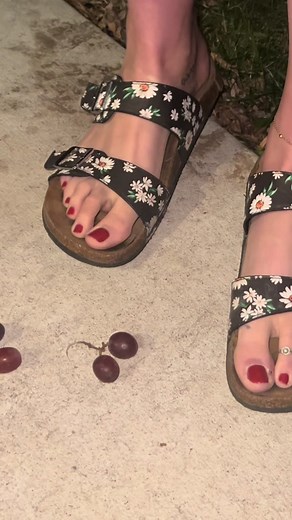 Satisfying Fruit Squashing in Sandals