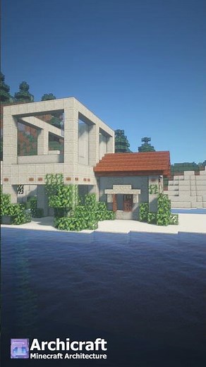 Build Spanish Sandstone Villa in Minecraft #Shorts