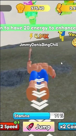 Climbing To The Top of the Mountain (Roblox Training to Climb) #roblox #gaming