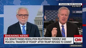 40K views · 368 reactions | CNN’s Wolf Blitzer presses White House chief of staff Mark Meadows on Pres. Trump’s refusal to commit to a peaceful transfer of power. Meadows: “As long as we’re upholding the Constitution...I fully expect that we’ll have a peaceful transition of power that” the President will support. | CNN Replay | Facebook