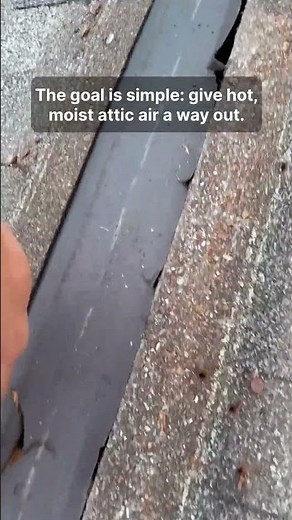 Cutting Open a Ridge Vent on a Shingle Roof