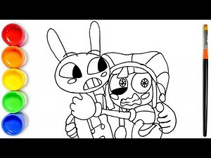 How to draw Jax, Pomni | The Amazing Digital Circus Characters Drawing