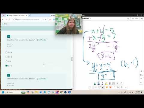 Algebra 1 - Solving Systems of Equations Chapter Test Review