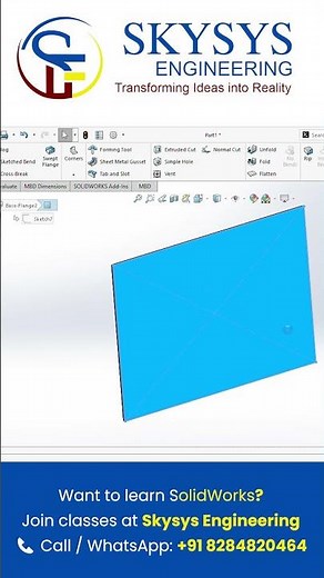 Sketch Bend in Sheet Metal | SolidWorks Tutorial