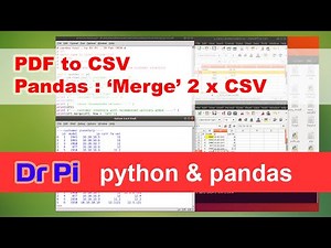 Python, Pandas, extracting text from PDF and MERGE 2 CSV files