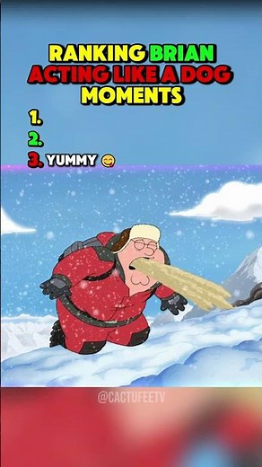 Ranking Brian Acting Like a Dog Moments #familyguy