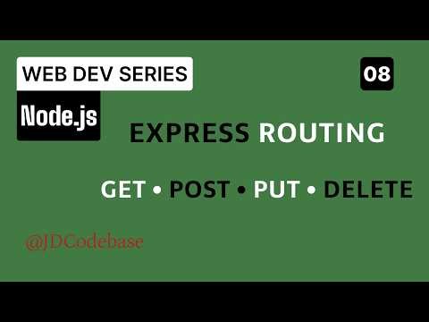 Express Routing Explained for Beginners | GET, POST, PUT, DELETE in Express.js
