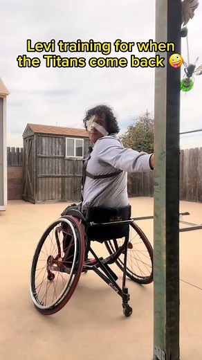 3.8K views · 102 reactions | im literally a fidget spinner #leviackerman #aot #wheelchair #fbreels2024 #usa #virals #trend #boys #funny #foryouシ #fypシ゚ | Jose Estradaa | Facebook