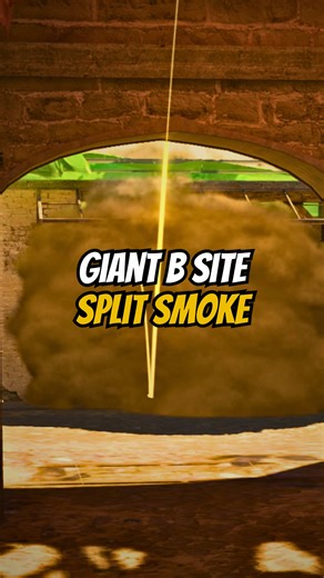 Giant B Site Split Smoke on Mirage in CS2