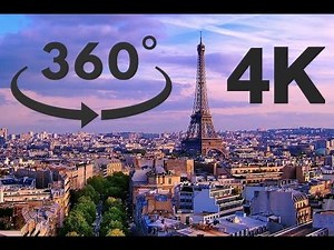 Paris - 360 VR 4K visit of the city - Eiffel Tower - Notre dame de Paris - Arc de Triomphe