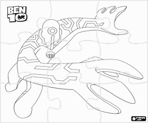 Puzzle of Ben 10 Upgrade coloring page printable game