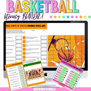Basketball Literacy Activities Growing Bundle