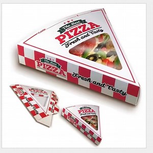 [Hot Item] Wholesale Kraft Corrugated Foldable Takeaway Food Paper Packaging Triangle Pizza Box