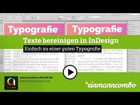 Texte bereiningen in InDesign
