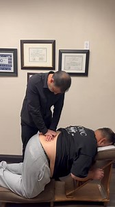 L2 adjustment on the Gonstead knee chest #fyp #chiropractor #gonstead... | Ben Moshref