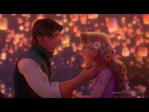 Rapunzel and Flynn Kiss the girl (from the little mermaid) music video