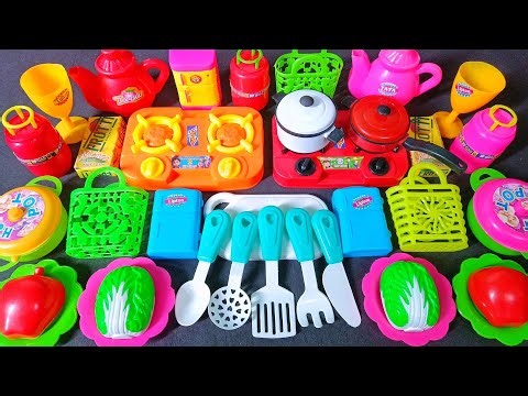 Cute Tiny Pink Kitchen Set Cooking ASMR|1:17Minutes Satisfying With Unboxing Hello Kitty Kitchen Toy