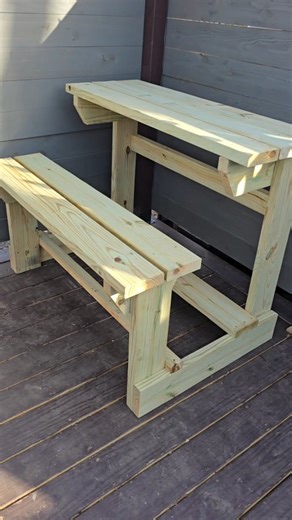 The Back 40 Craftsman on Instagram: "Diy outdoor table and bench #woodworking #woodworkingproject #woodworker #woodwork #woodworkingideas #diywoodwork"