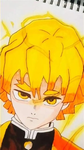 zenitsu thunder effect drawing from demon slayer