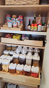These pull out drawers are a game changer. If you have a small pantry these a must have. Happy with how it looks. If you need links, comment PANTRY below . #smallpantryorganization #smallpantry #pantryorganization #pantrymakeover #kitchencabinetorganization #kitchenorganizationtips #smallkitchensolutions | tashdesignsca