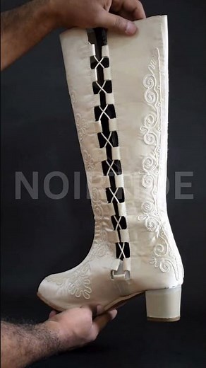 Custom-Made 60s & 70s Gogo Gladiator Embroidered Boots | NOIRTIDE