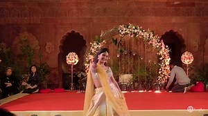 What’s a wedding without a surprise dance performance? This bride took it to the next level by presenting a flash mob for the groom along with her bridesmaids. Video: Instagram.com/nupursarda | VOGUE India