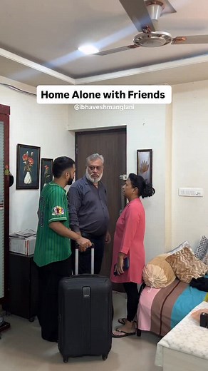 Home Alone with Friends #reelitfeelit #reelkarofeelkaro #comedyreels #indianfamily #familycomedy #reelscomedy #comedyvideos #indiandad | Bhavesh Manglani