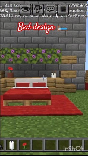 Minecraft Beautiful Bed Design! 🛏️✨