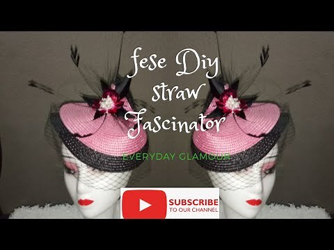 DIY Tutorial video on hat making/ How to make fascinators with Straw brim.