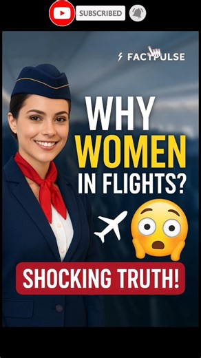 Why Air Hostess Mostly Female? | #shorts #airhostess #airplane
