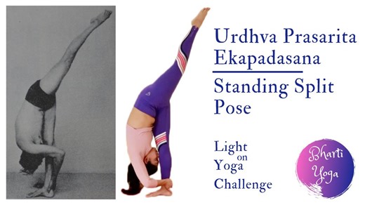 Standing split pose for strength and balance