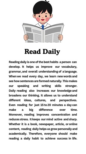 Reading Daily Is ...... #read #tiktok_viral #english #reading #Worldwide