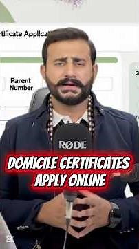 How To Apply domicile Certificate Online using Mobile App