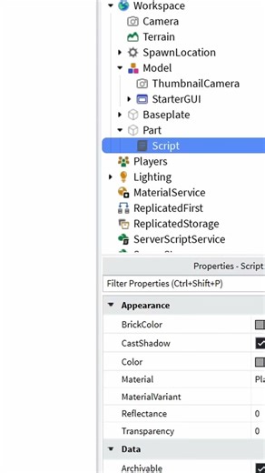 how to make a killbrick less then 30 seconds #roblox #youtubeshorts #robloxstudio