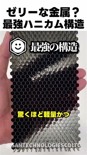 Jelly metal? The strongest honeycomb structure