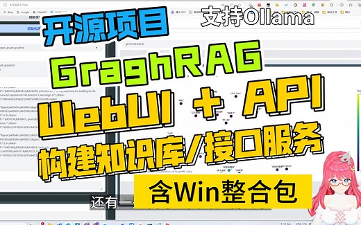 GraphRAG-Ollama-UI + GraphRAG4OpenWebUI 融合版，WebUI + API，提供win整合包，值得一玩喵【开源项目】